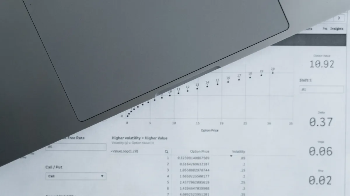 Laptop showing analytics dashboard and data
